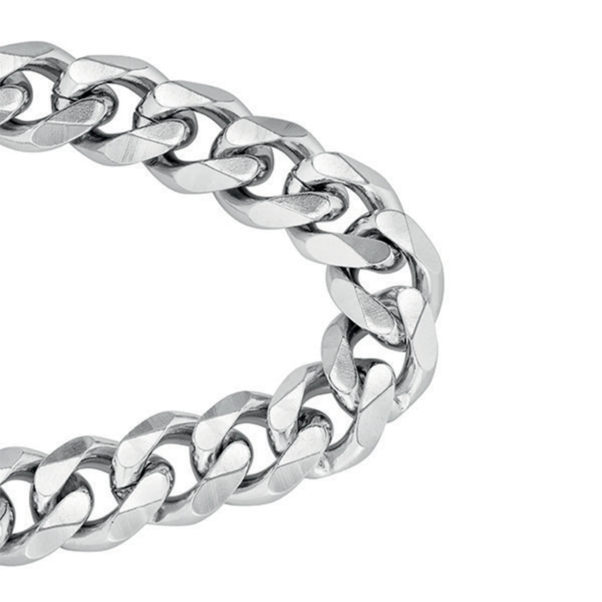 Mens BOSS Silver Chain Link Bracelet - Image 2