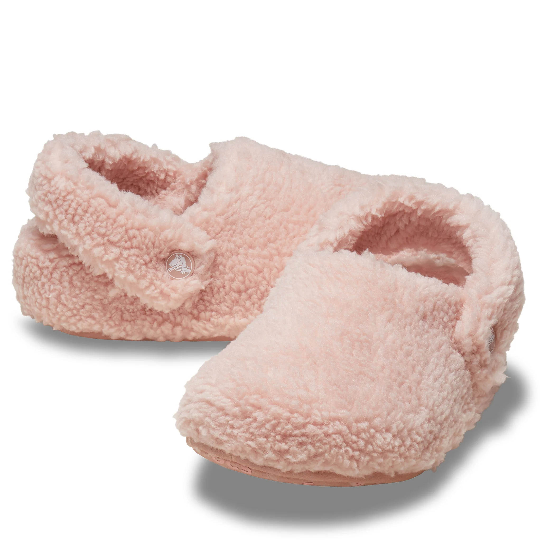 Toddler Crocs Pink Clay Classic Cozzzy Slipper - Image 3