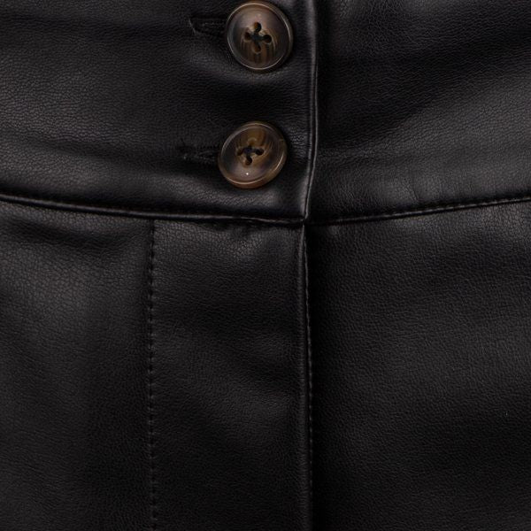 Womens French Connection Blackout Crolenda PU Cropped Trousers - Image 3