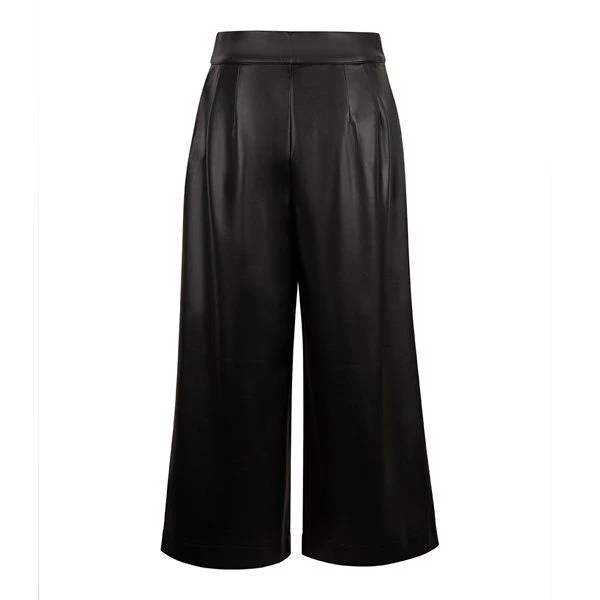 Womens French Connection Blackout Crolenda PU Cropped Trousers - Image 5