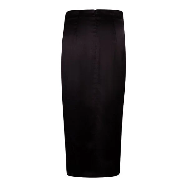Womens French Connection Blackout Inu Satin Midi Wrap Skirt - Image 3