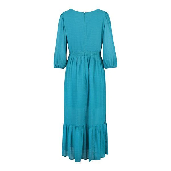 Womens French Connection Mosaic Blue Cora Tiered Midi Dress - Image 4