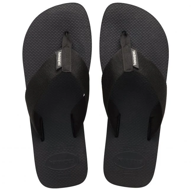 Mens Havaianas Black Urban Basic Material Flip Flops - Image 2