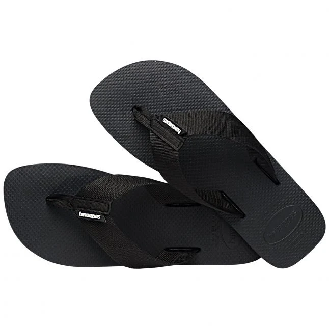 Mens Havaianas Black Urban Basic Material Flip Flops - Image 4