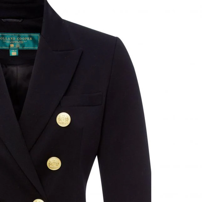 Womens Holland Cooper Black Barathea Knightsbridge Blazer - Image 5