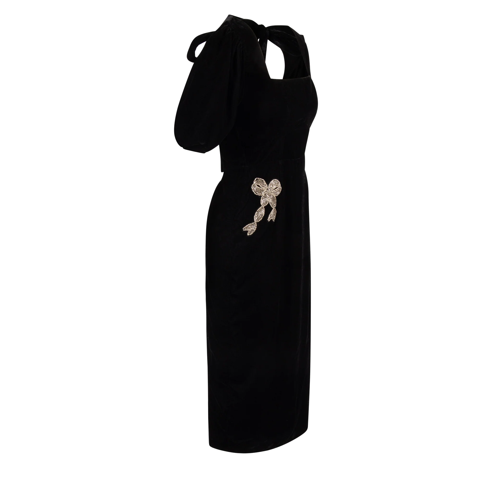 Womens Hope & Ivy Black Alba Fitted Dress - Image 2
