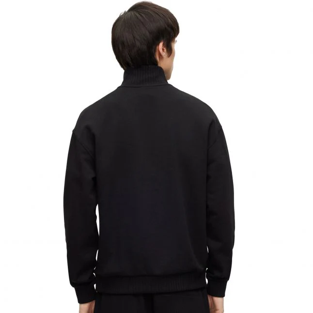 Mens Black Dutzagata Half Zip Sweat - Image 3