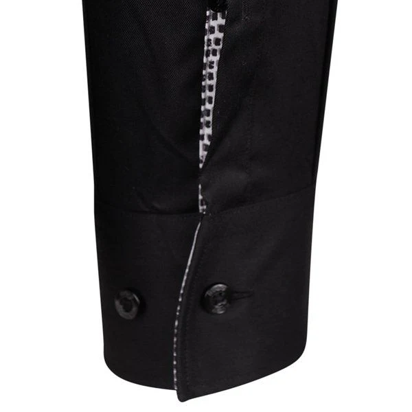 Mens HUGO Black Ekoy Slim L/s Shirt - Image 2