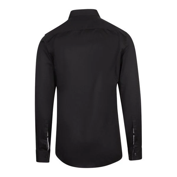 Mens HUGO Black Ekoy Slim L/s Shirt - Image 3