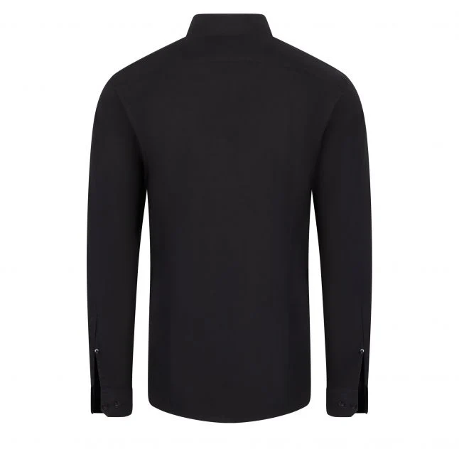 Mens HUGO Black Elisha02 L/s Shirt - Image 3