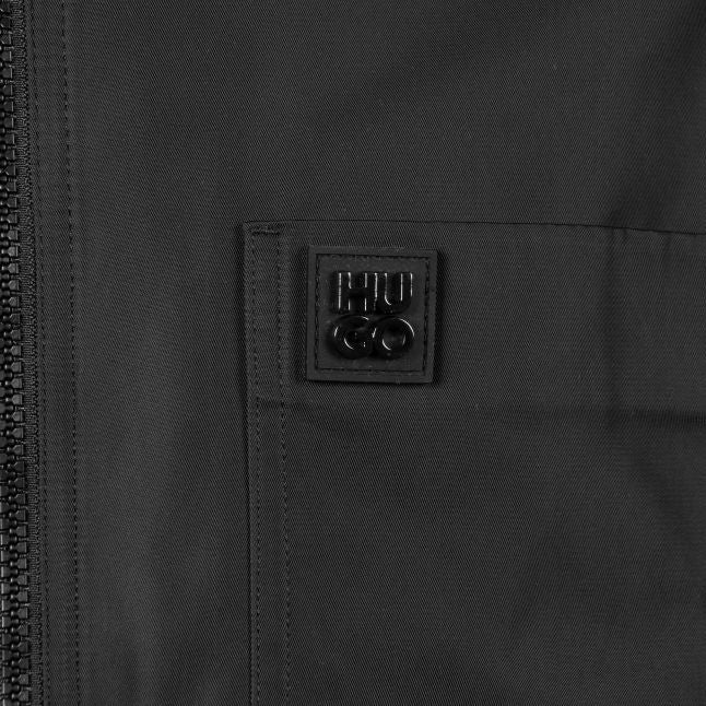 Mens Black Evalom Zip Overshirt - Image 2