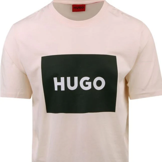 Mens HUGO Natural Dulive222 S/s T Shirt - Image 2