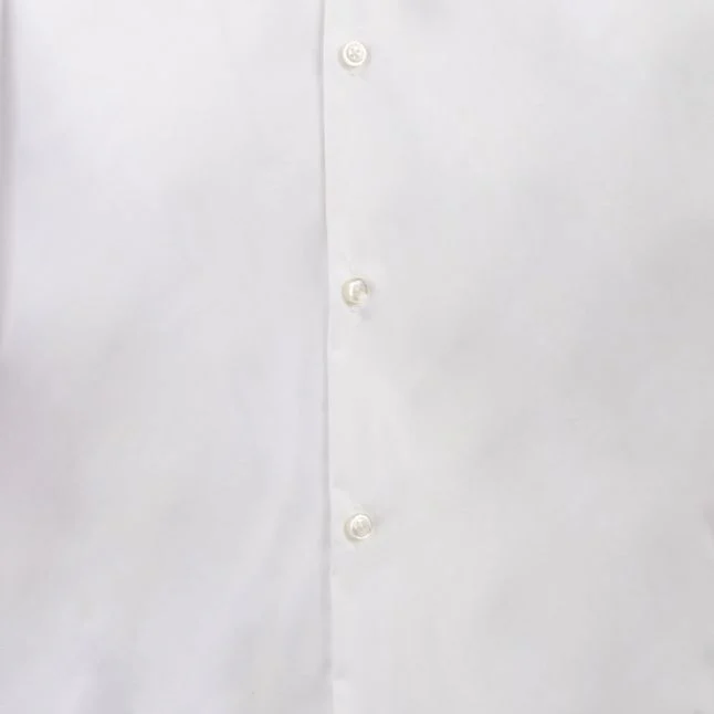 Mens HUGO White Kenno Slim Fit L/s Shirt - Image 2