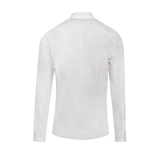 Mens HUGO White Kenno Slim Fit L/s Shirt - Image 3