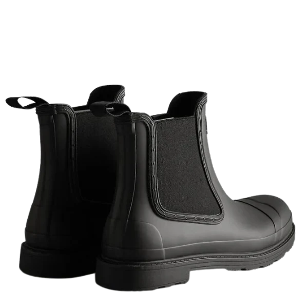 Womens Hunter Black Commando Chelsea Boots - Image 4
