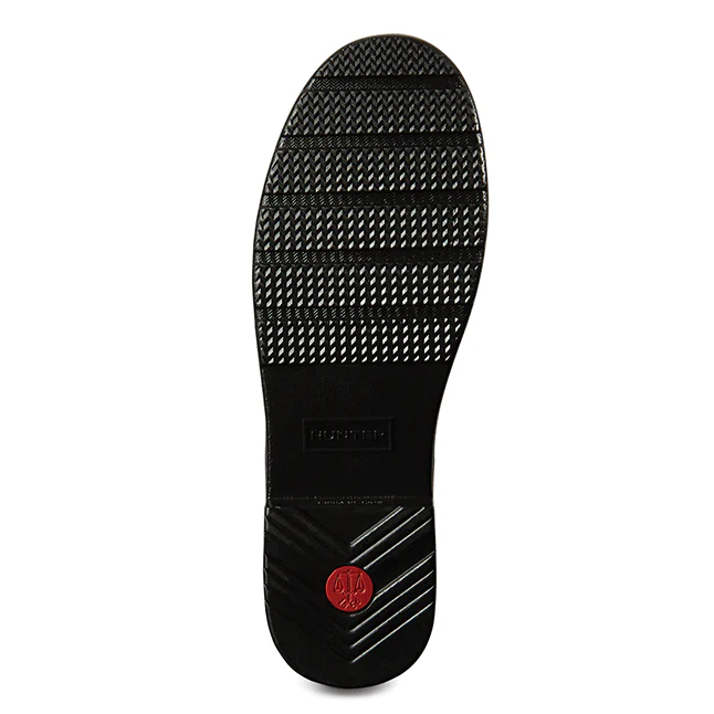 Womens Hunter Black Refined Gloss Quilted Tall Wellington Boots - Image 4