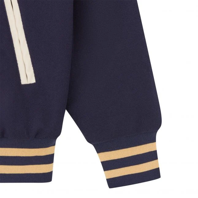 Mens ICECREAM Navy Drippy Varsity Jacket - Image 3