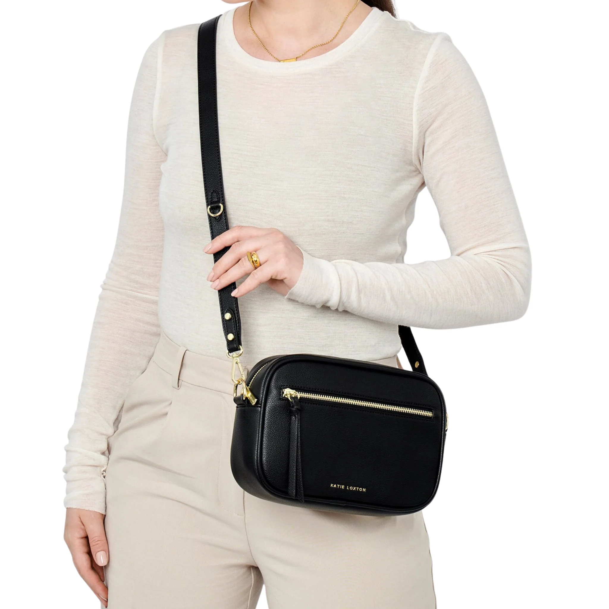 Womens Katie Loxton Black Hallie Crossbody Bag - Image 3