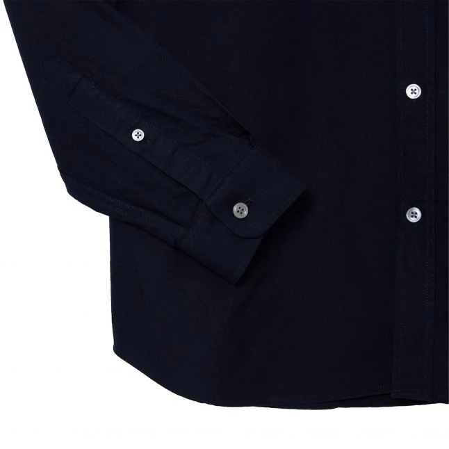 Mens Lacoste Abysm Navy Oxford Regular Fit L/s Shirt - Image 3