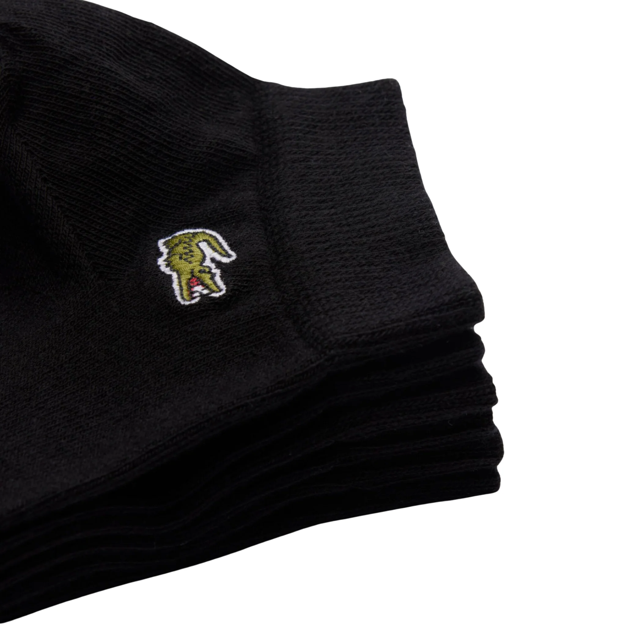 Mens Lacoste Black 3 Pack Trainer Socks - Image 3