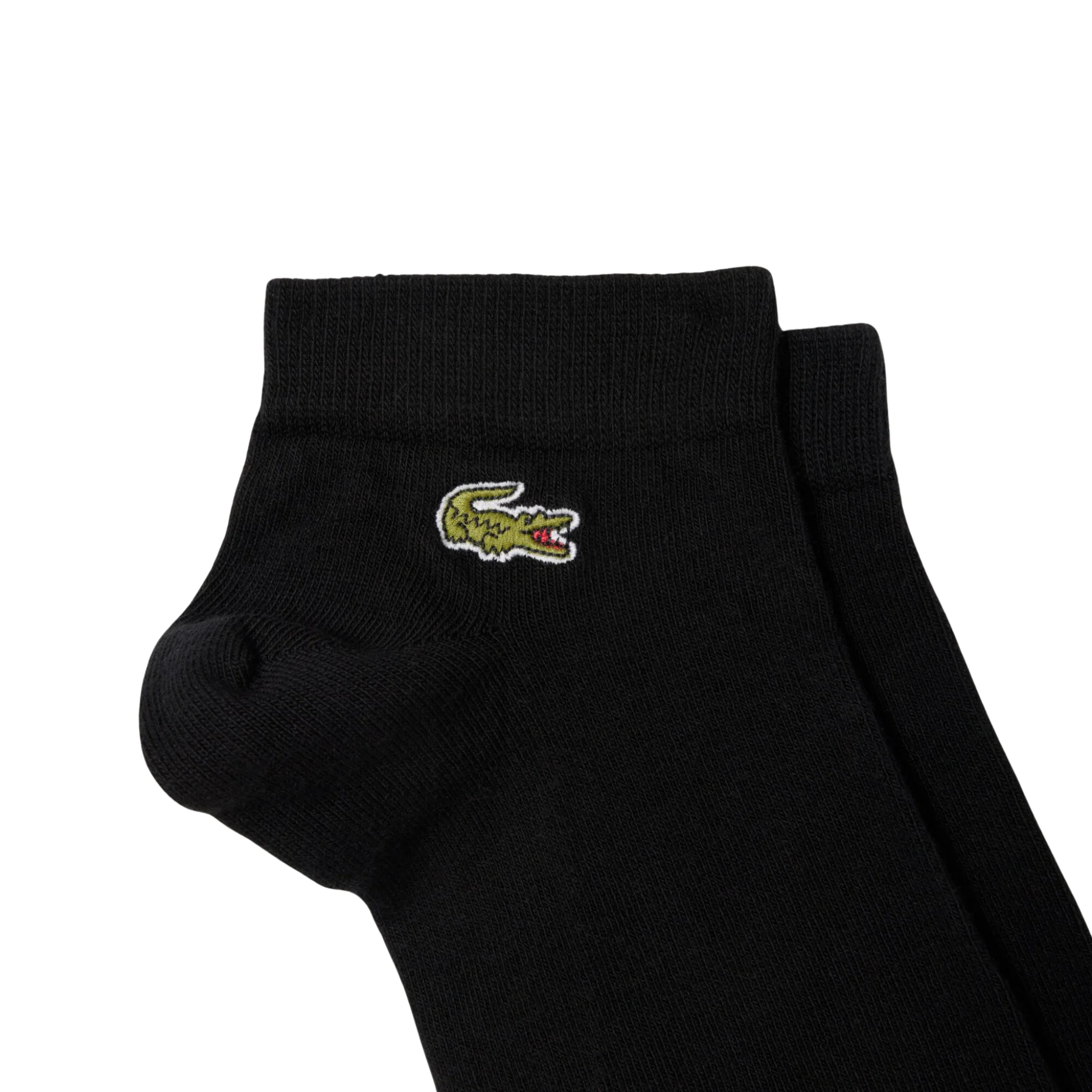 Mens Lacoste Black 3 Pack Trainer Socks - Image 5