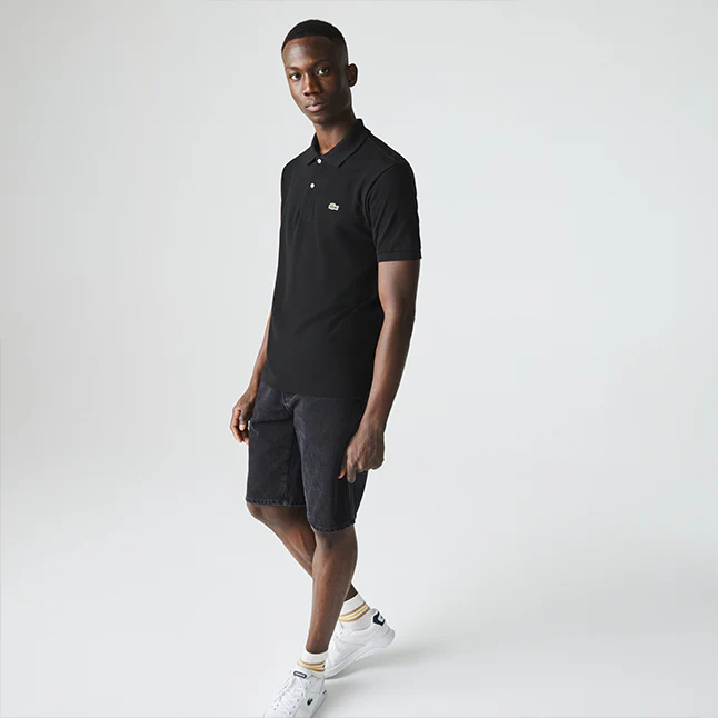 Mens Lacoste Black Classic L.12.12 S/s Polo Shirt - Image 5