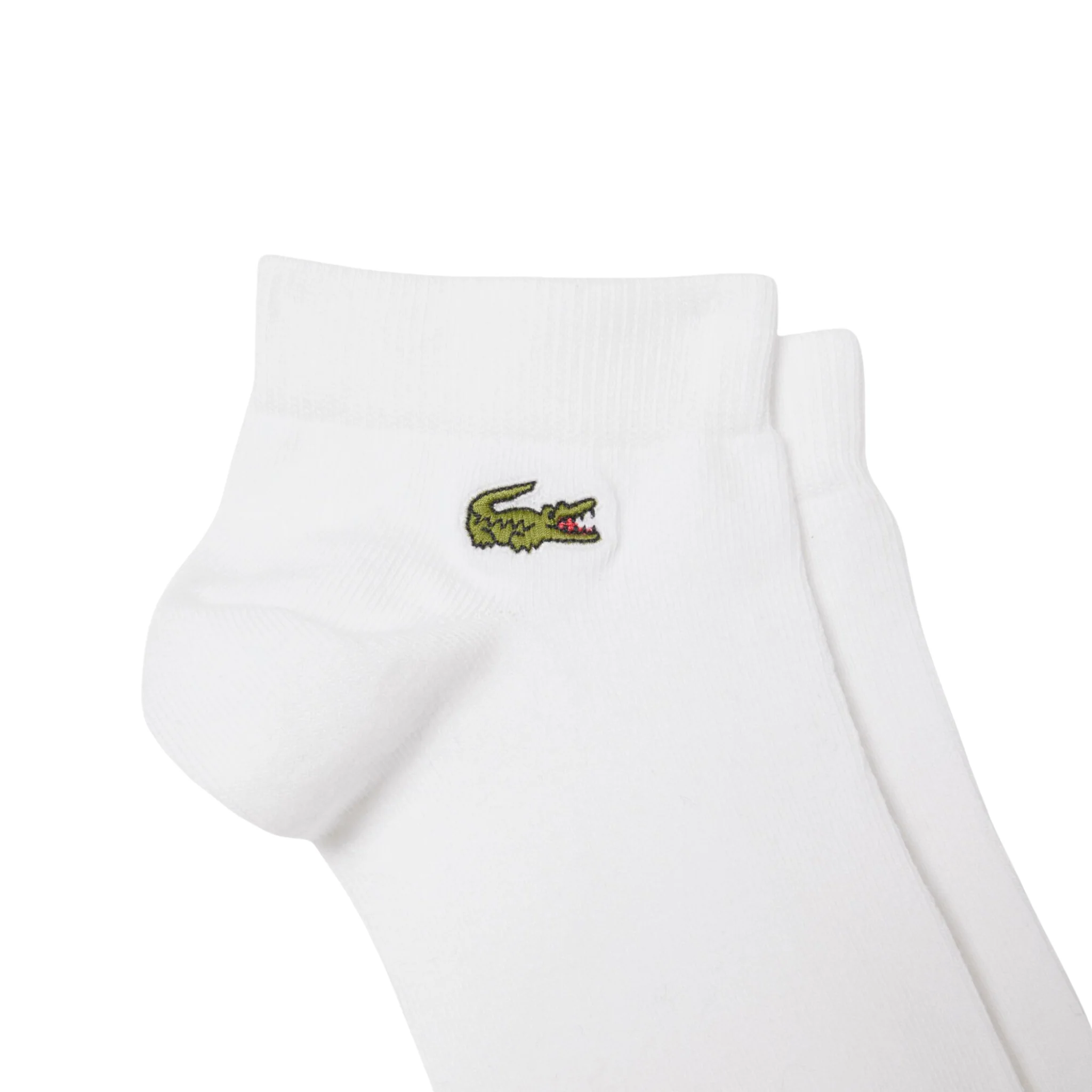 Mens Lacoste White 3 Pack Trainer Socks - Image 5