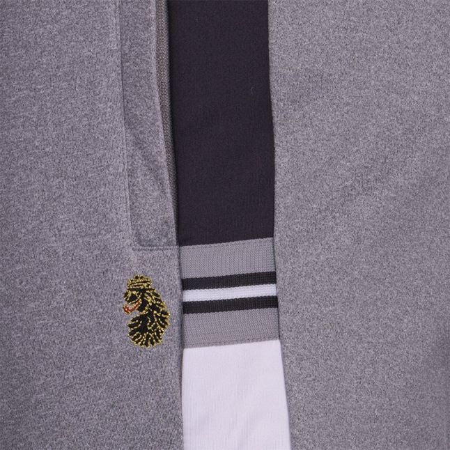 Mens Luke 1977 Light Marl Grey Lashing Colour Block Joggers - Image 2