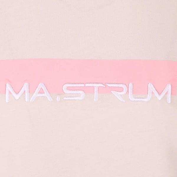Mens MA.STRUM Aluminium/Mud Pink Block Print S/s T Shirt - Image 2