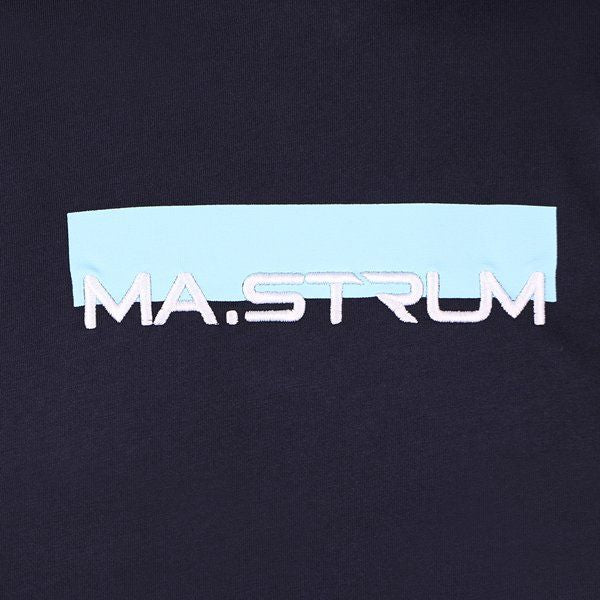 Mens Ink Navy/Sea Blue Block Print S/s T Shirt - Image 2
