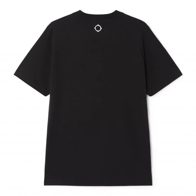 Mens MA.STRUM Jet Black Chest Print S/s T - Image 4