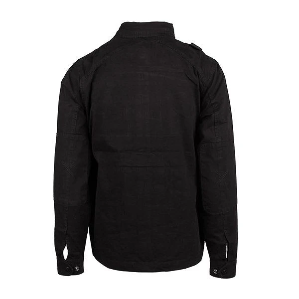 Mens MA.STRUM Jet Black Zip Front Overshirt - Image 3