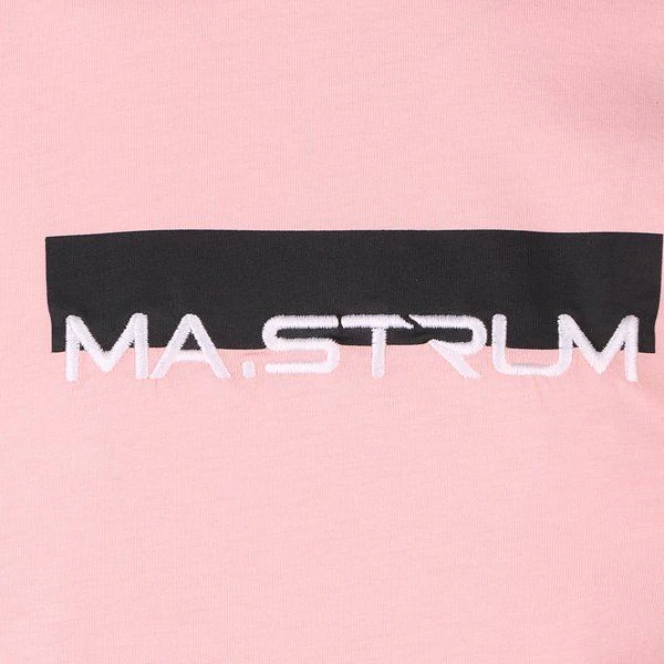 Mens MA.STRUM Mud Pink Block Print S/s T Shirt - Image 2