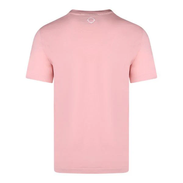Mens MA.STRUM Mud Pink Block Print S/s T Shirt - Image 3