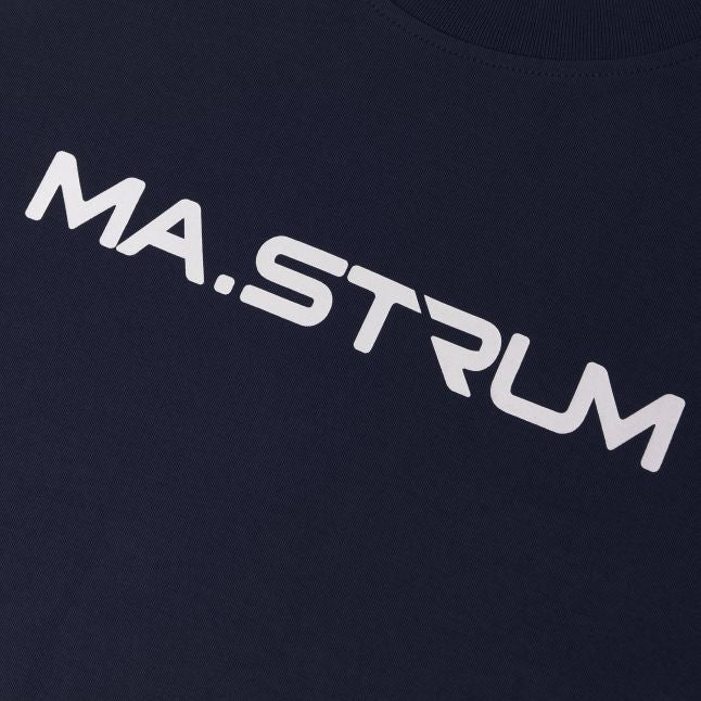 Mens MA.STRUM Ink Navy/White Chest Print S/s T Shirt - Image 2