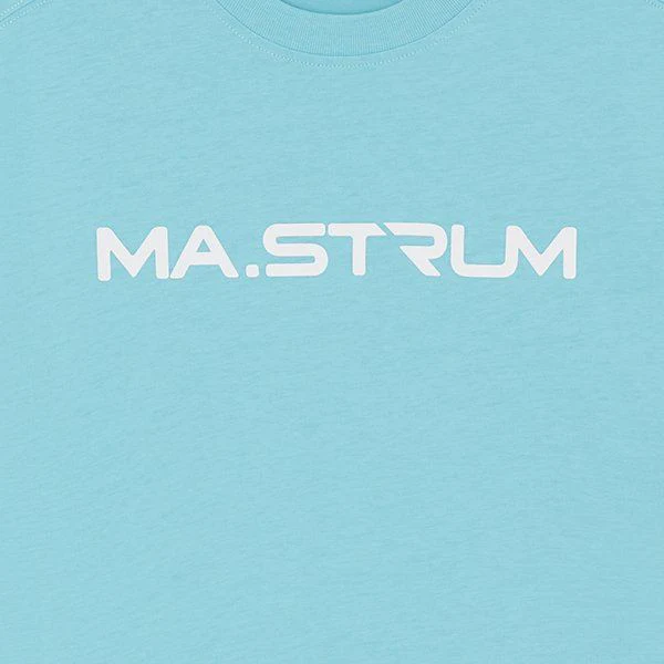 Mens MA.STRUM Sea Blue Chest Print S/s T Shirt - Image 2