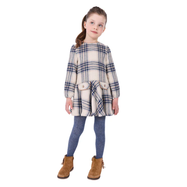 Girls Mayoral Blue Tights - Image 2