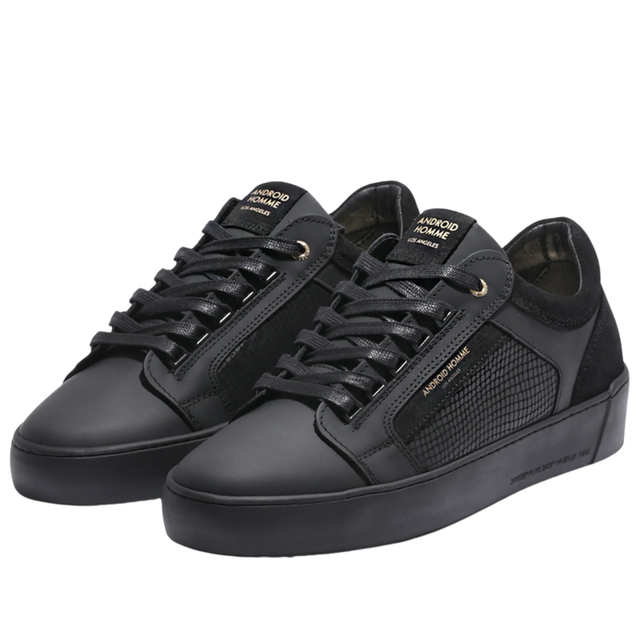 Mens Android Homme Black Venice Rubberised Stealth Cobra Trainers - Image 10