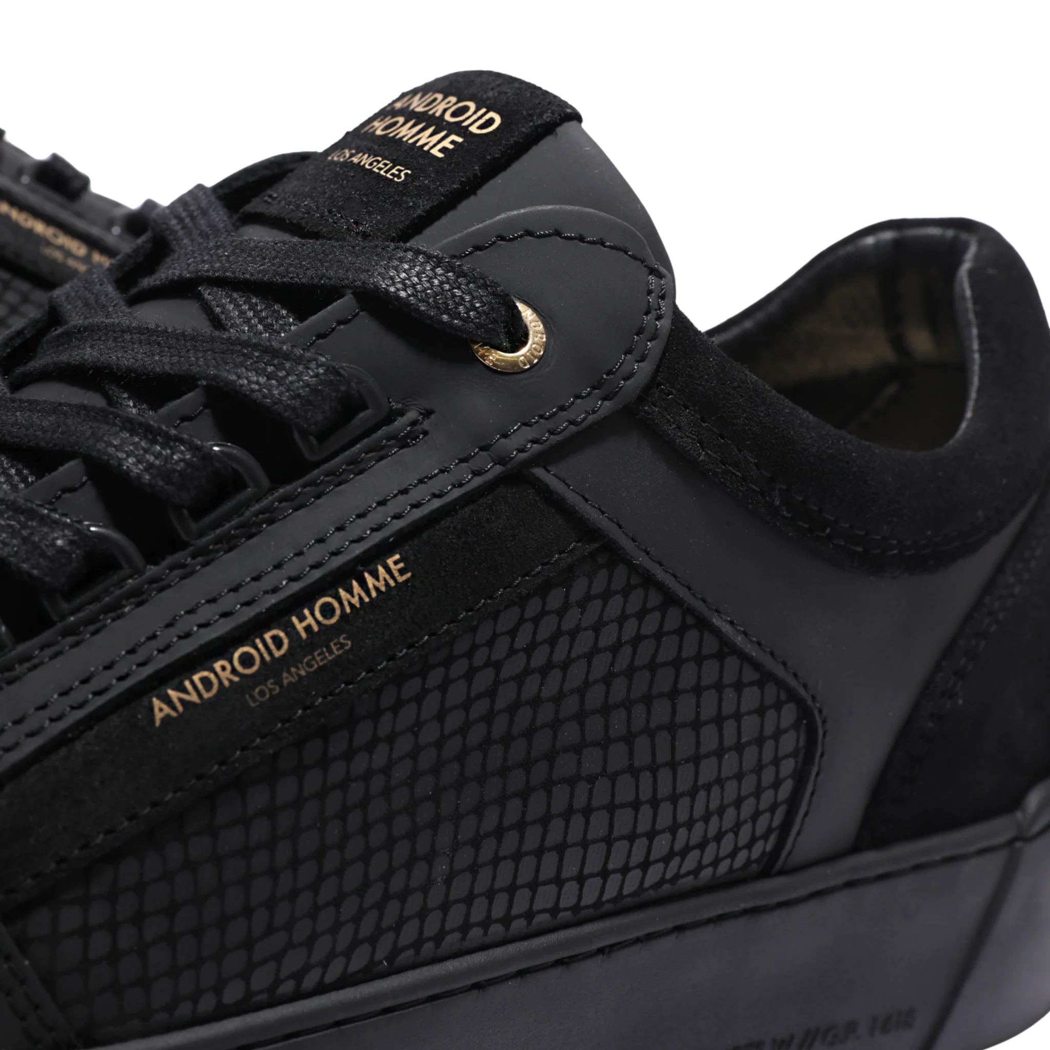 Mens Android Homme Black Venice Rubberised Stealth Cobra Trainers - Image 3
