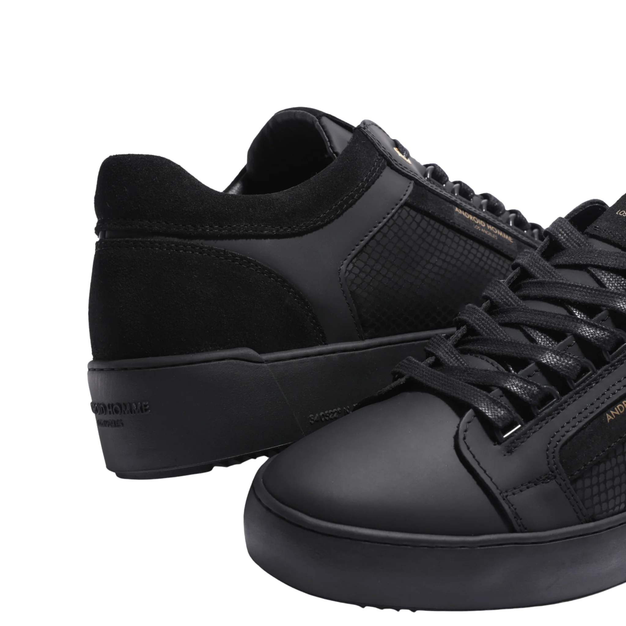 Mens Android Homme Black Venice Rubberised Stealth Cobra Trainers - Image 4