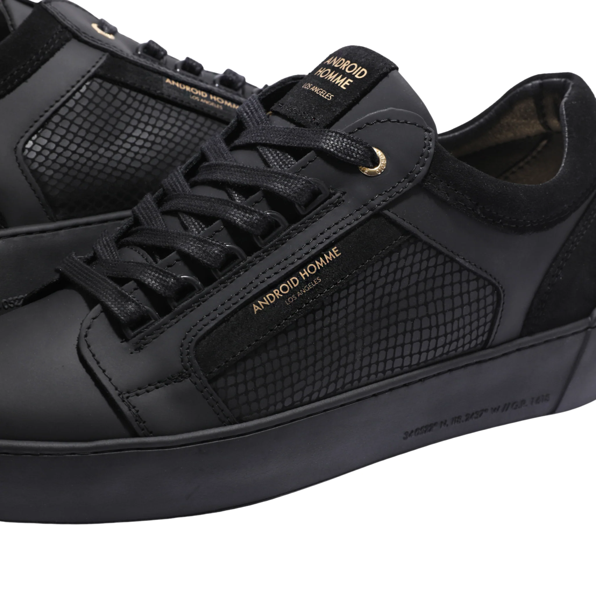 Mens Android Homme Black Venice Rubberised Stealth Cobra Trainers - Image 7