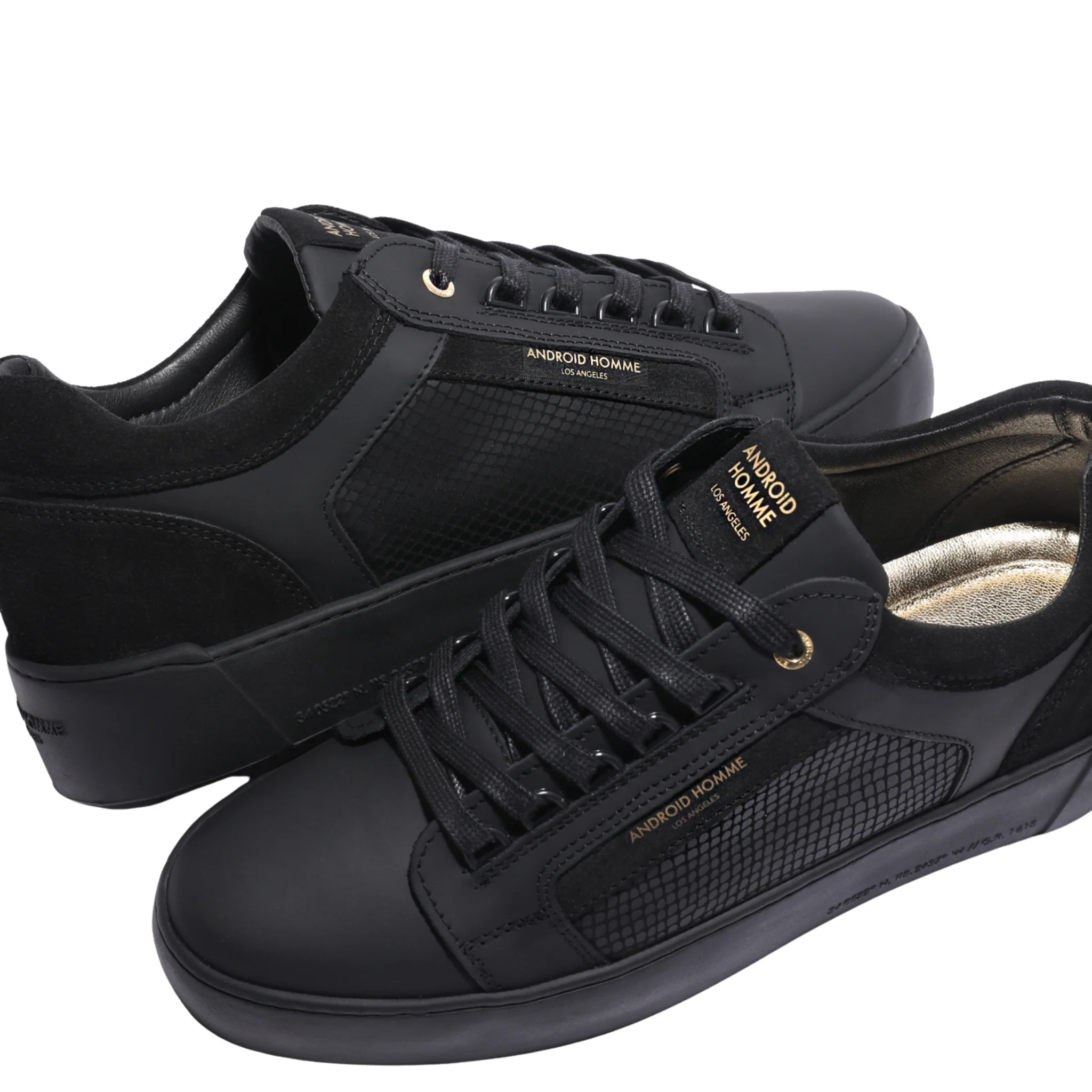 Mens Android Homme Black Venice Rubberised Stealth Cobra Trainers - Image 8