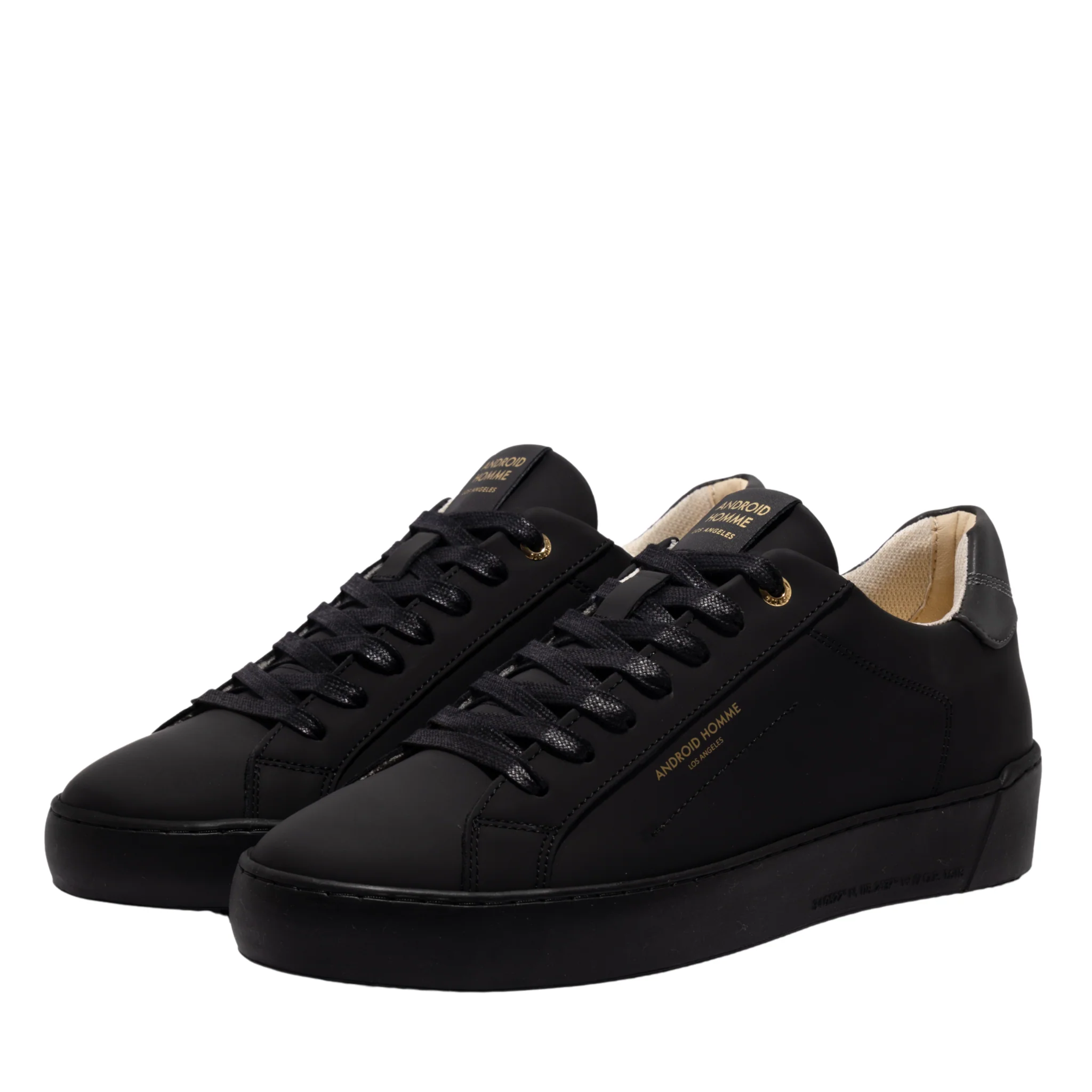 Mens Android Homme Black Zuma Gomma Leather Reflective Trainers - Image 2
