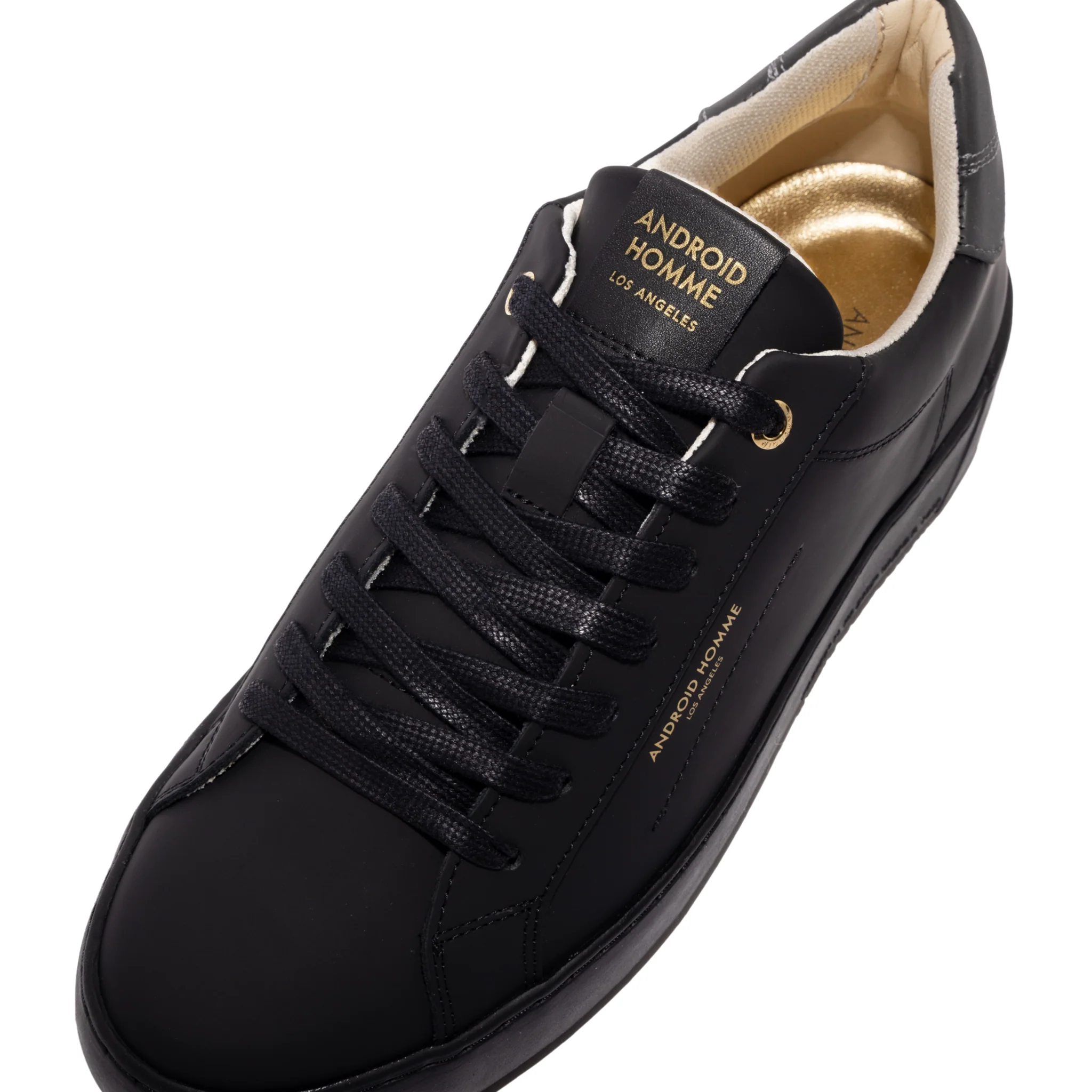Mens Android Homme Black Zuma Gomma Leather Reflective Trainers - Image 3