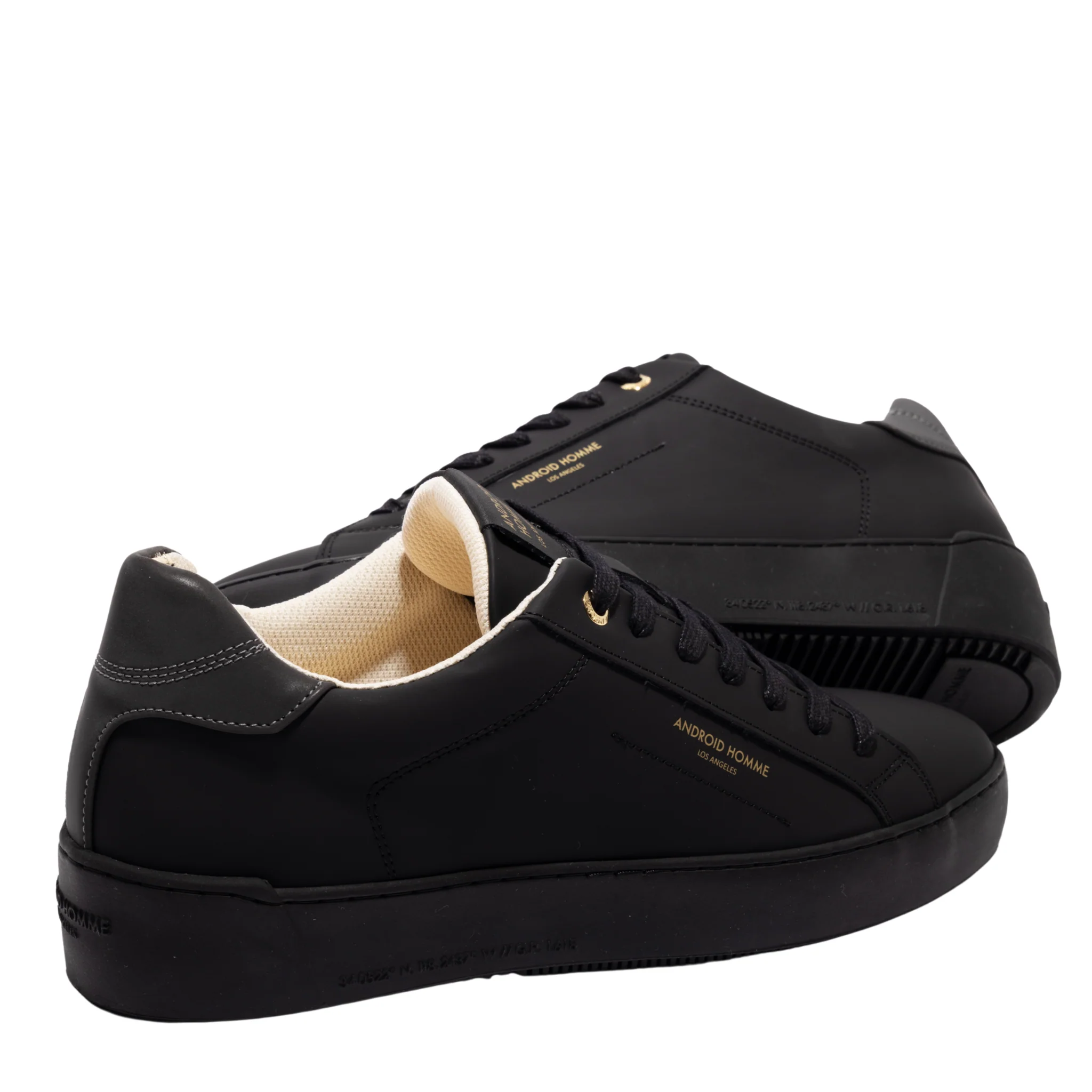 Mens Android Homme Black Zuma Gomma Leather Reflective Trainers - Image 4