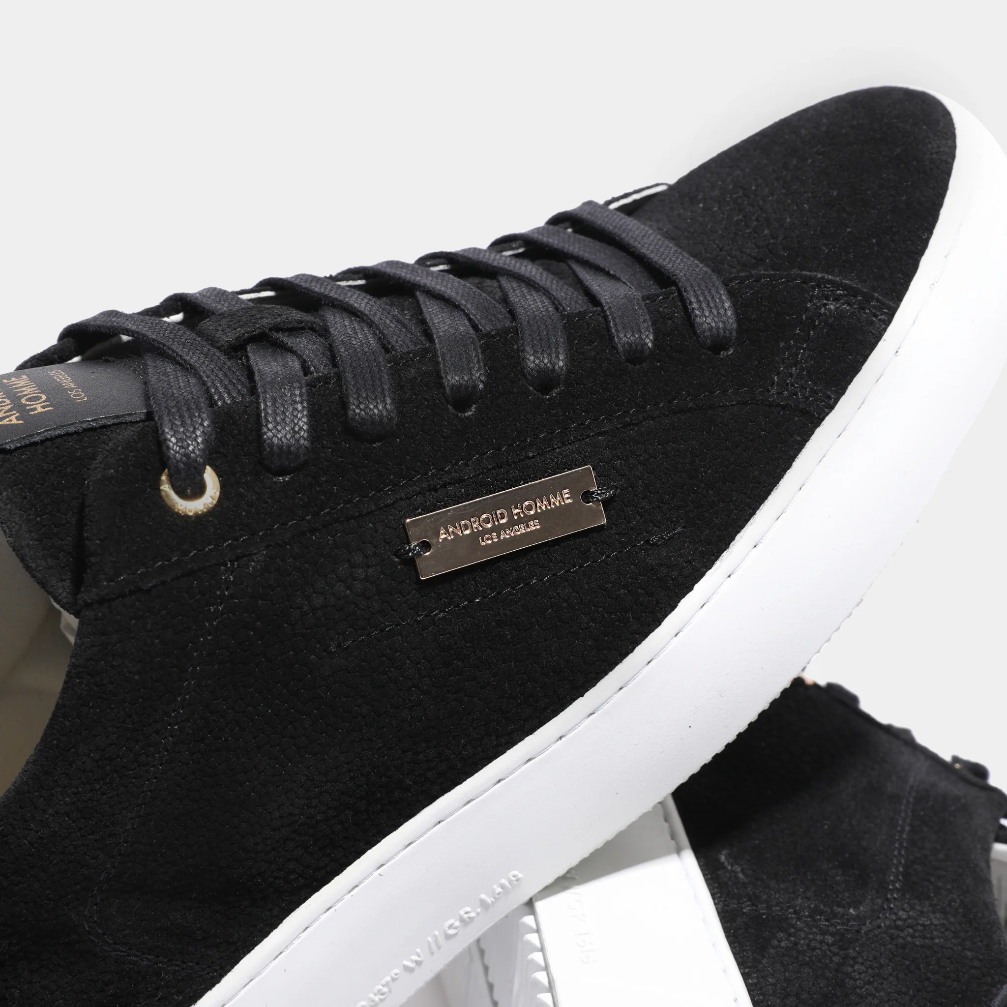 Mens Android Homme Black Zuma Jumbo Stingray Suede Trainers - Image 3