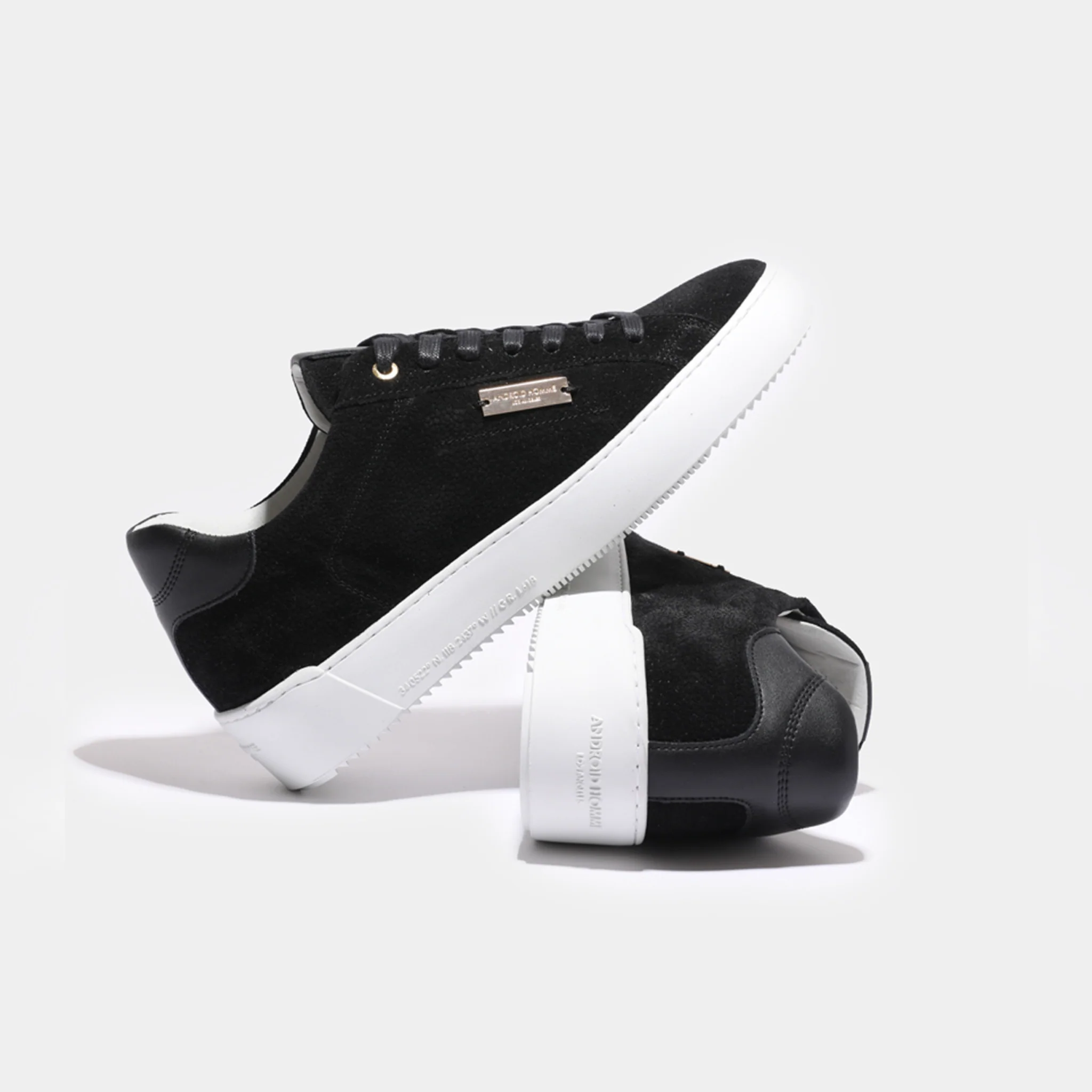 Mens Android Homme Black Zuma Jumbo Stingray Suede Trainers - Image 5