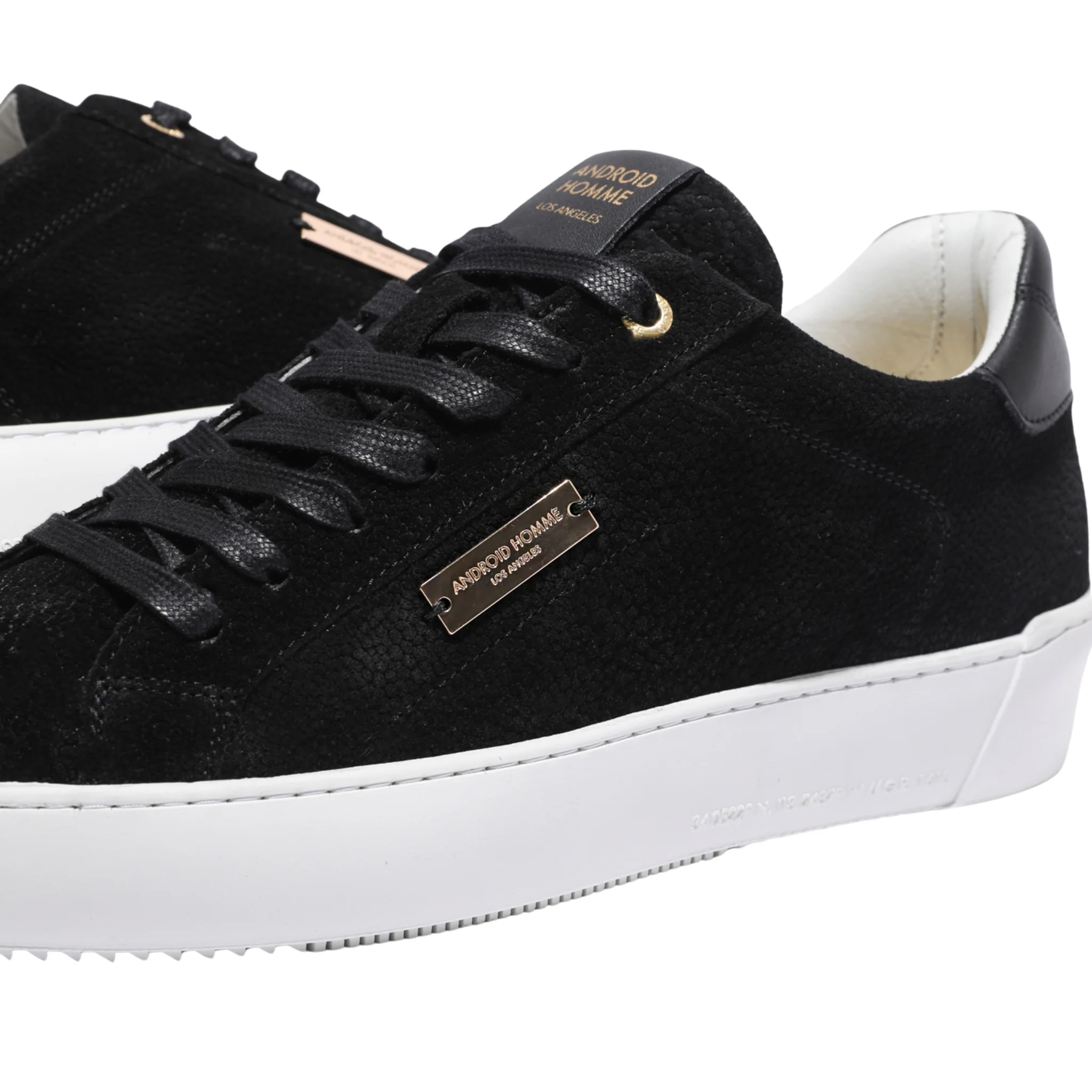 Mens Android Homme Black Zuma Jumbo Stingray Suede Trainers - Image 7