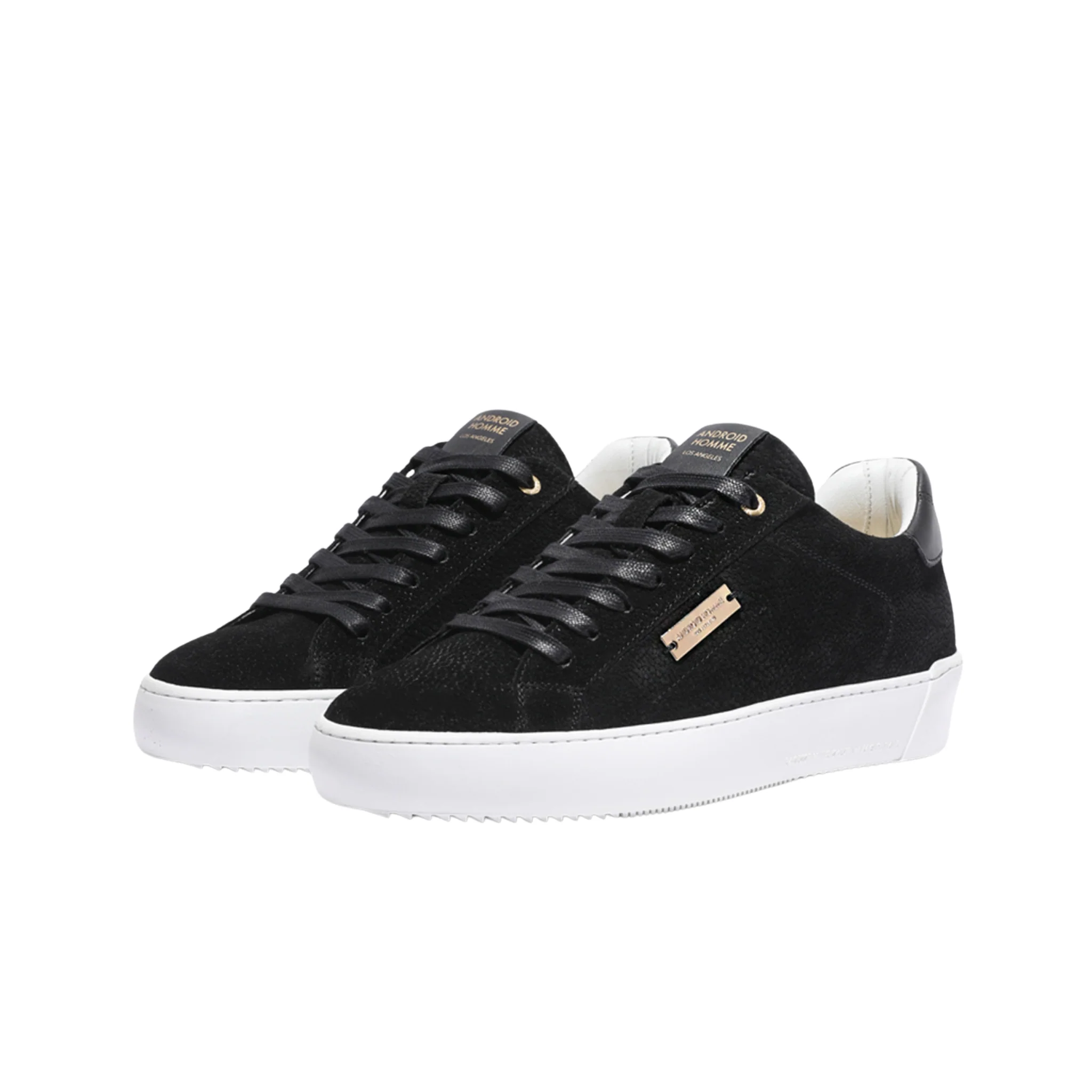Mens Android Homme Black Zuma Jumbo Stingray Suede Trainers - Image 8