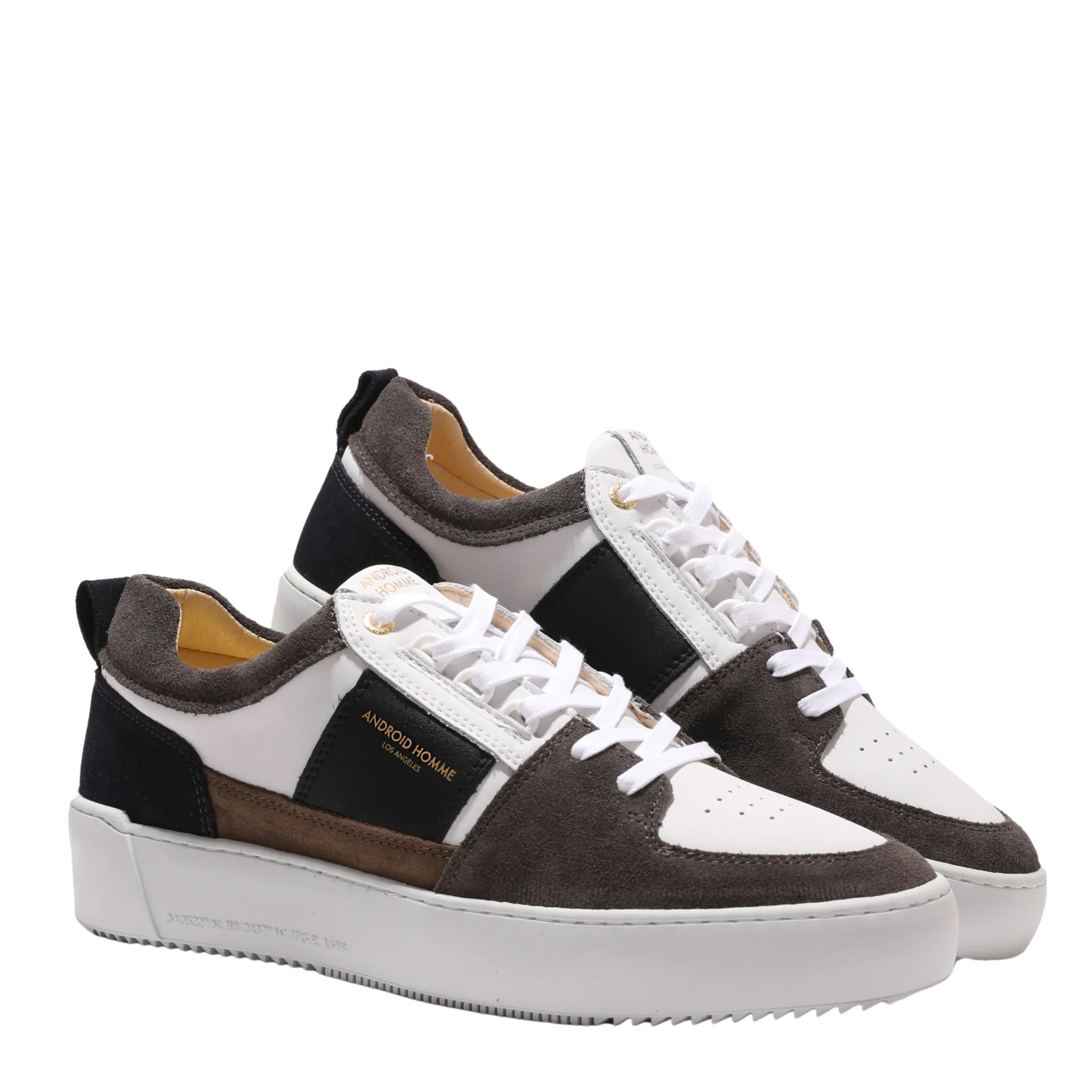 Mens Android Homme White/Navy/Grey/Taupe Point Dume Trainers - Image 2